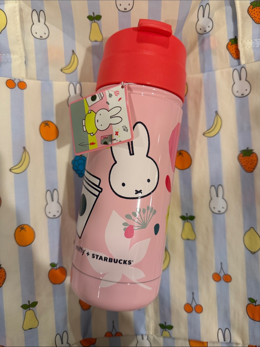 Starbucks Pink and Red Miffy Travel Tumbler